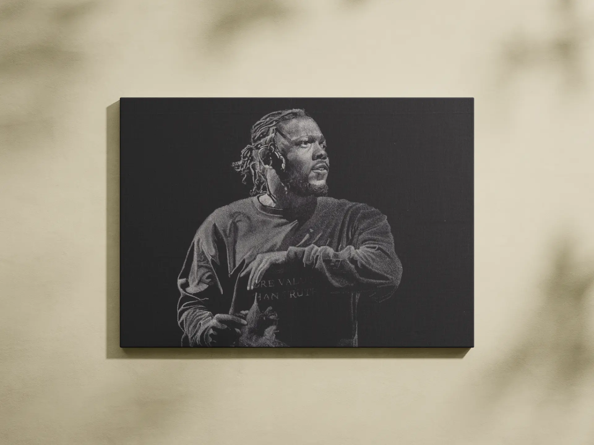 King Kendrick — scratchboard artwork by Aaron Stan